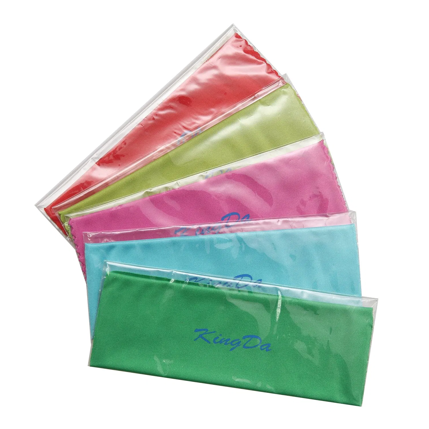 Custom Full Color Printing OPP Packing Microfibre Glass Cleaning Cloth