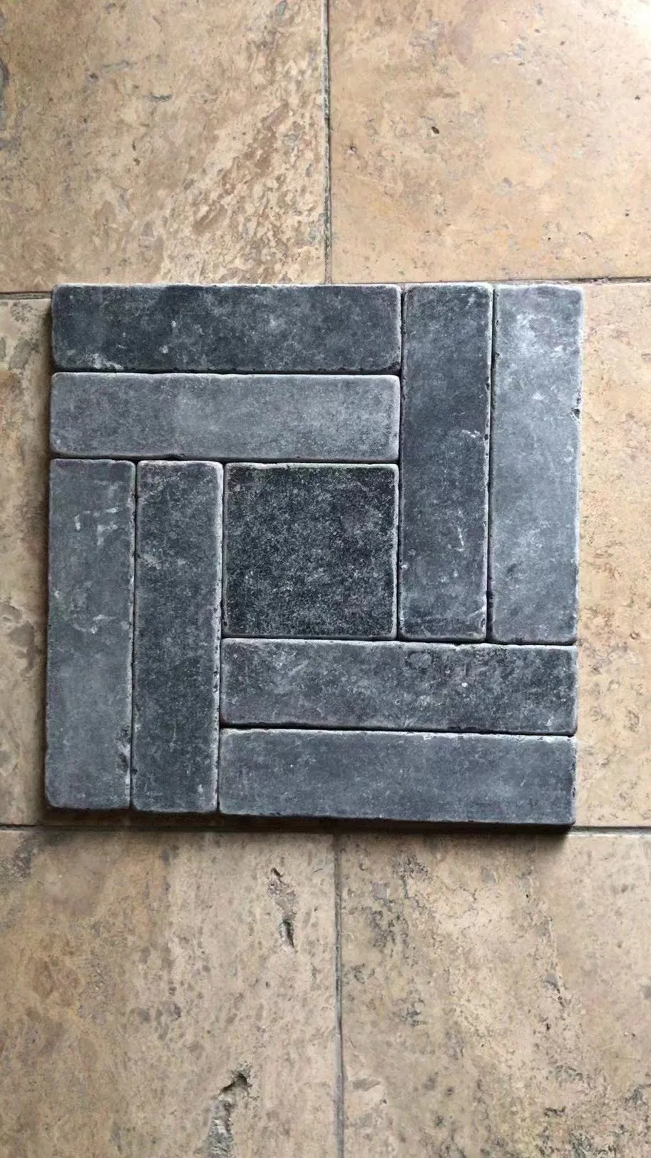 Antiqued Tumble Beige Travertine Wall Brick Stone for Castle Project