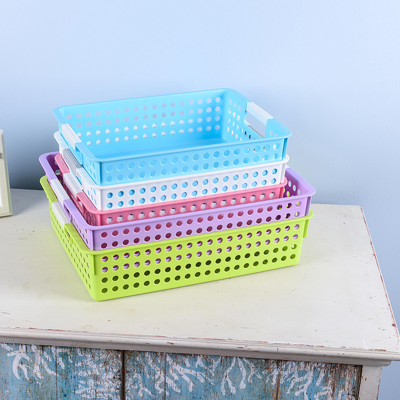 Rattan Basket Desktop Small Basket Sundries Classification Storage Basket Plastic Storage Basket