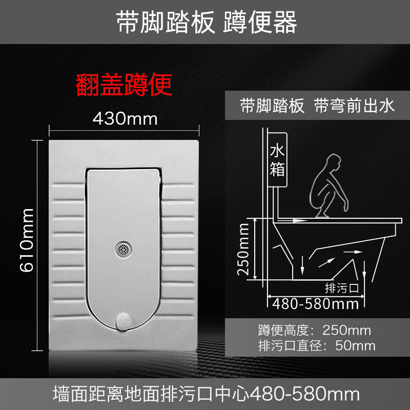 Hot Sales Rectangle Shape Squatting Pan Toilet with Cover Bathroom Sanitary Ware Toilet Wc Squat Pan Ceramic Squatting Pan