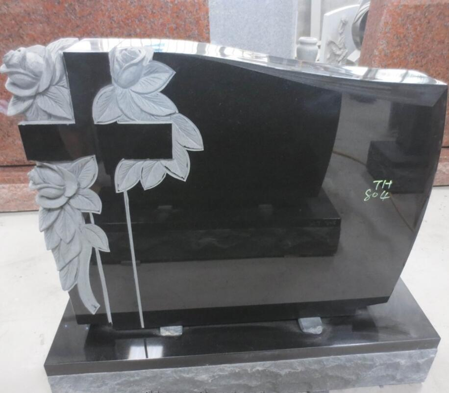 Natural Stone SF-089 absolute Black Granite Tombstone Monument for Memorial/Dead/cemetery/graveyard