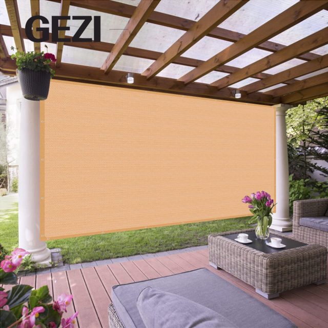 Gezi 10′ X 14′ Brown Rectangular Shade Sail Awning, 95% UV Awning Canopy Canopy Fabric for Terrace Outdoor Backyard - Heavy Duty Commercial Grade
