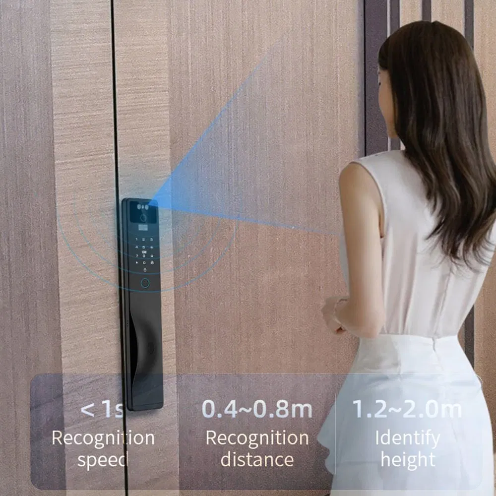 3D Face Recognition Smart Door Lock with Camera Tuya WiFi Biometric Door Smart Digital Lock