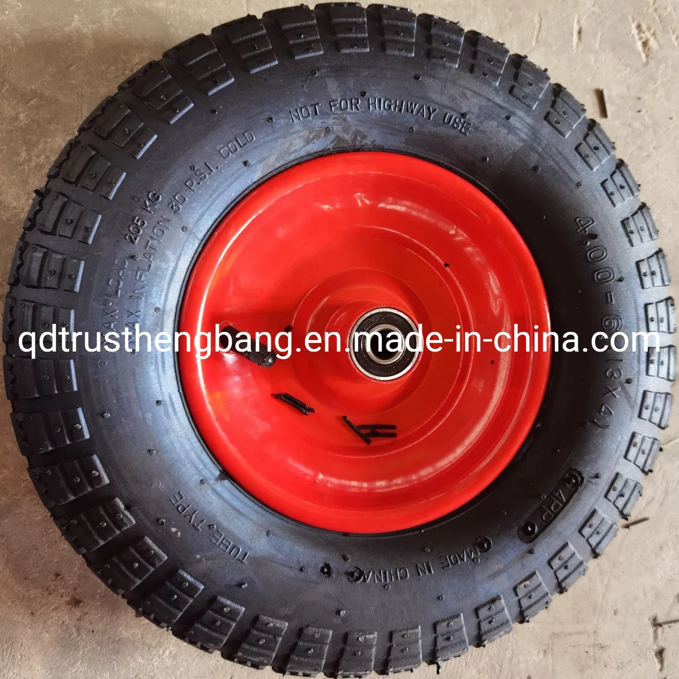 Heavy Duty Utility Replacement Tire Wheel for Wheelbarrow Garden Cart Trailer Wagon