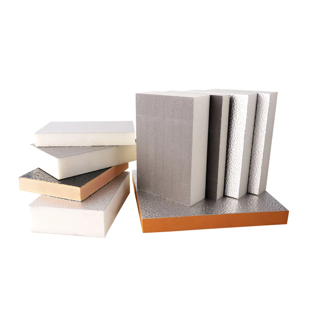 Aluminum Foiled Polyurethane Foam Board Flame Retardant Insulation Wall Boards