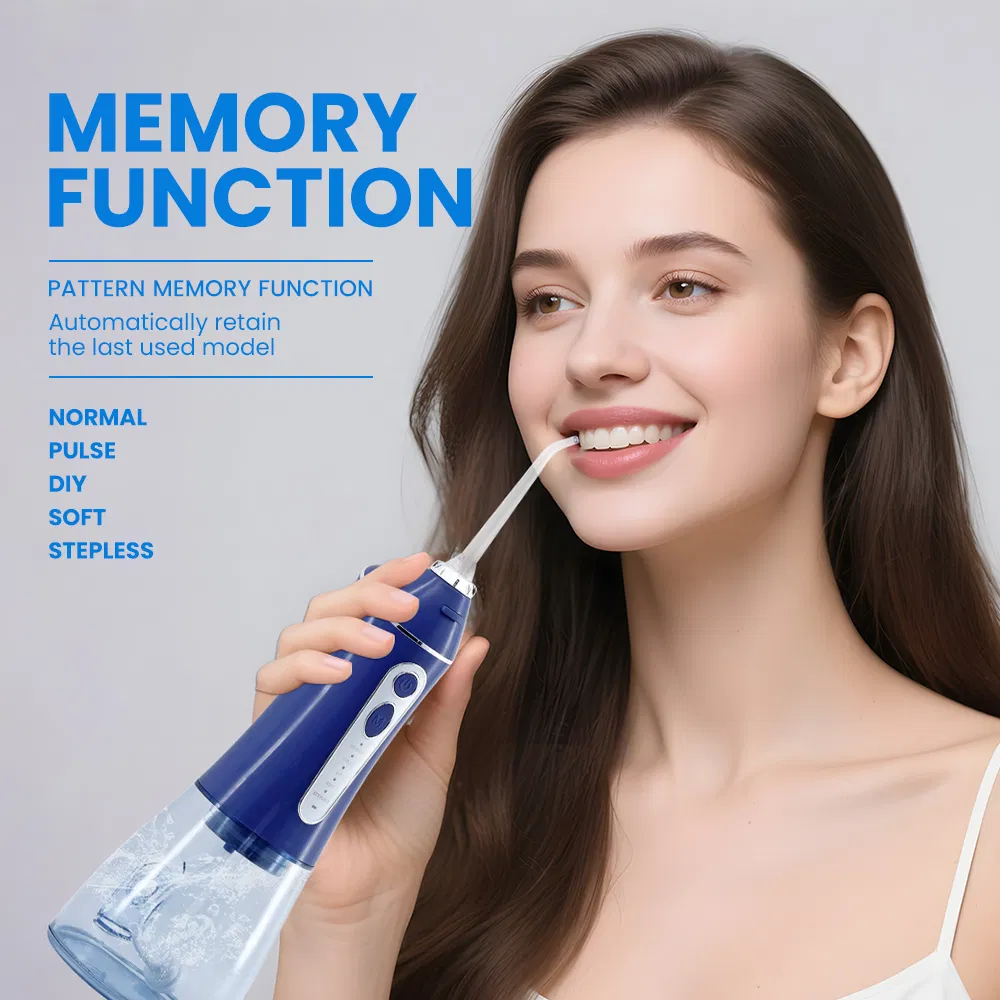 Water Flosser Portable Ipx7 Waterproof with Detachable 320ml Water Tank Rechargeable Type-C Oral Irrigator