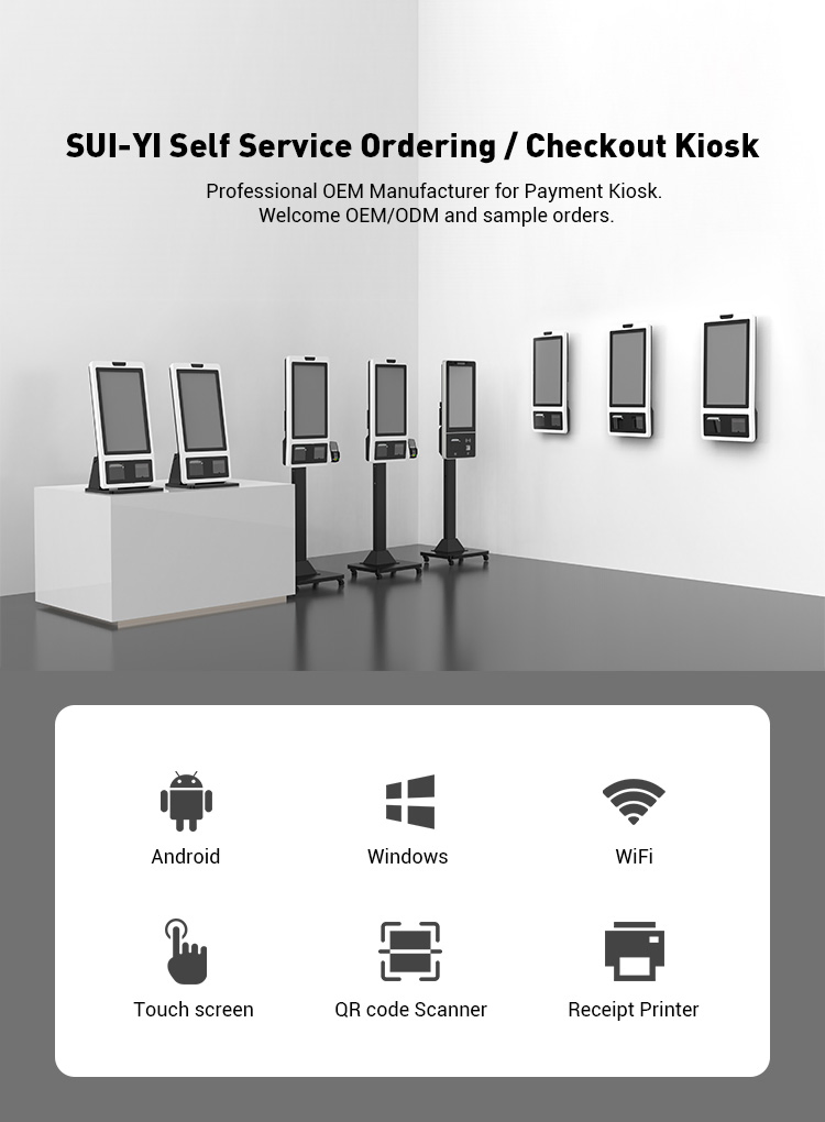 Make Your Order Convenience Supermarket Self Payment Kiosk Display