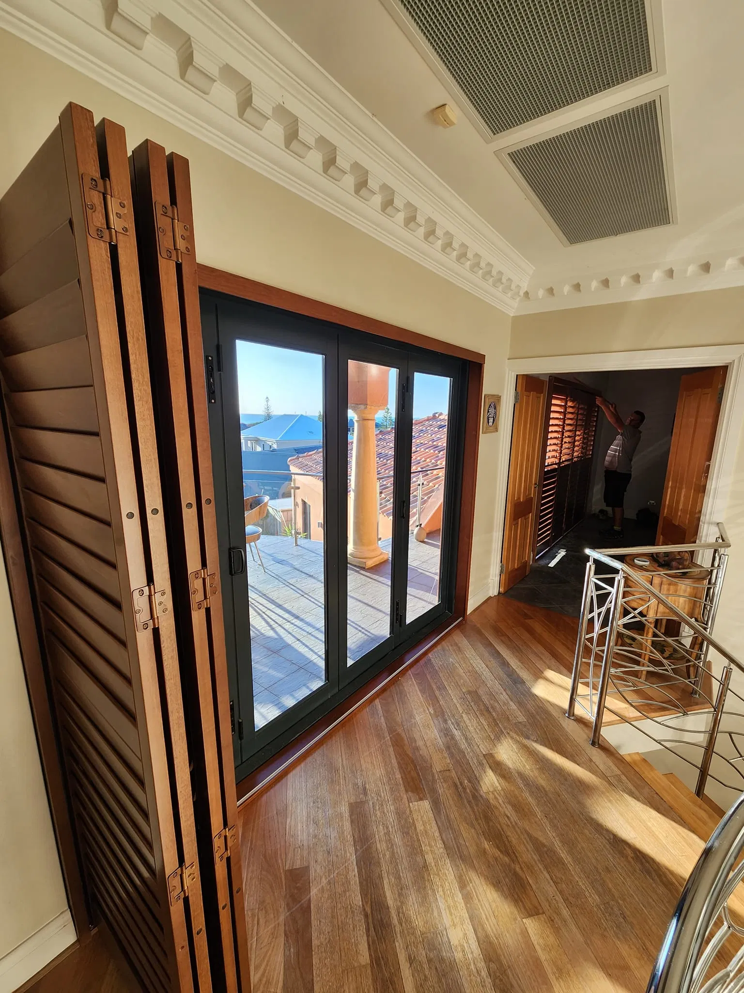 Sliding Bi-Fold Shutters Can Be Folded Back Along The Track