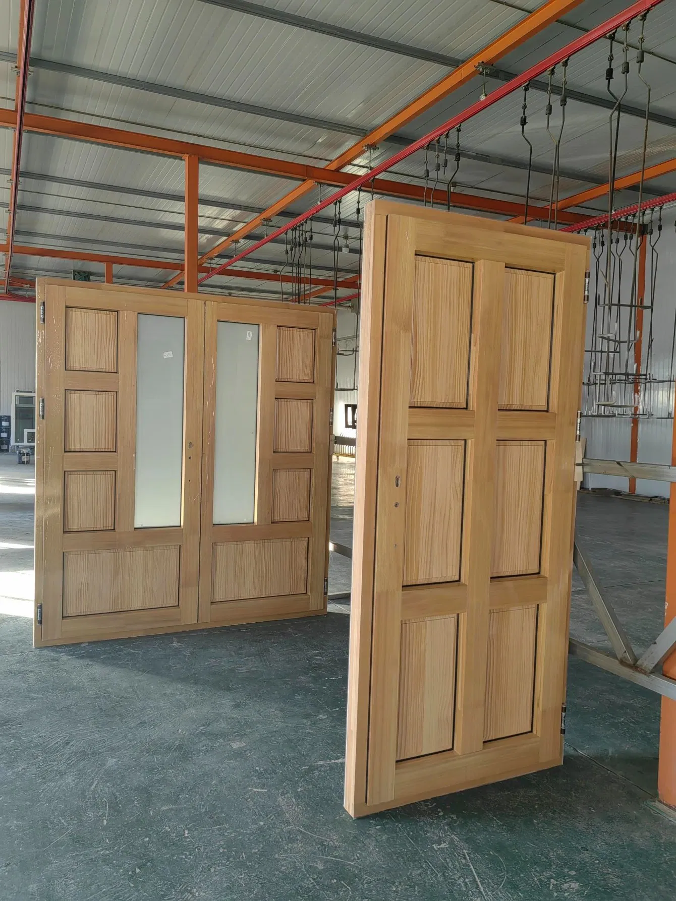 Penjoy Factory Customize High Quality Aluminum Clad Wood Door House Exterior Door