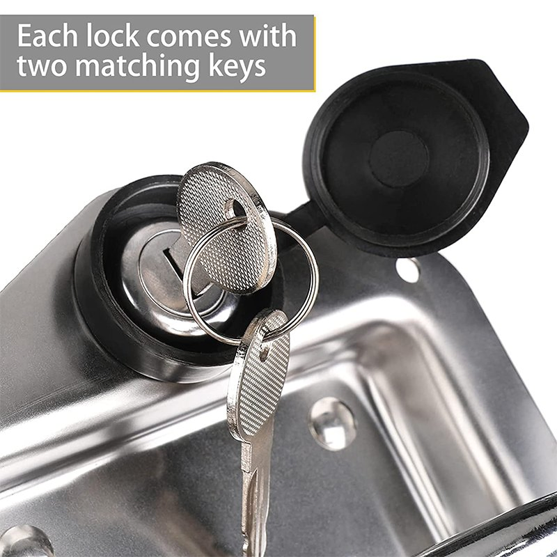 Highly Polished Stainless Steel Trailer Folding T Compression Handle Paddle Panel Latch RV Truck Toolbox Lock for Ute Drawer
