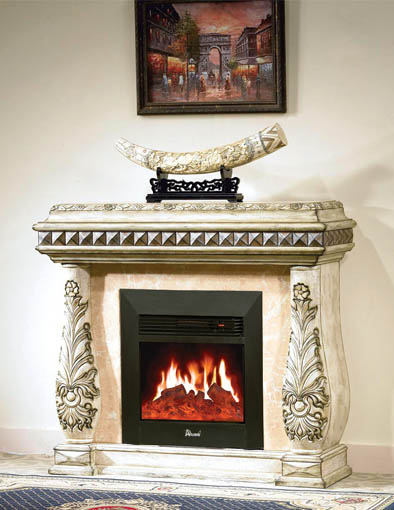 Electrical Fireplace (G01) with Remoter Control or Wireless Control APP.