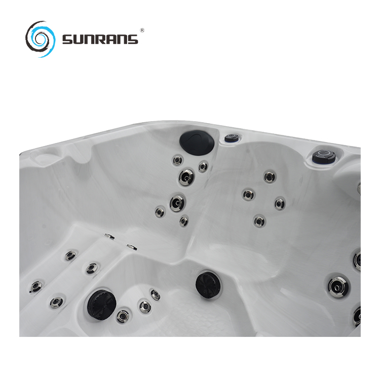 Sunrans Acrylic Massage 6 Person Outdoor SPA High Quality Luxury Hydro USA Balboa Hot Tub for Backyard