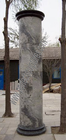 Custom Hollow Marble Pillar Interior Decorative Stone Round Column for Home Decoration (QCM034)