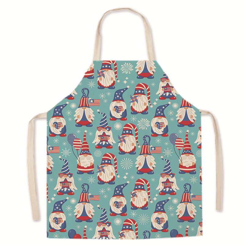 New York Fashion Cute Kitchen Apron Cooking Adjustable Custom Logo Cheap Women Child Work Christmas Cotton Apron