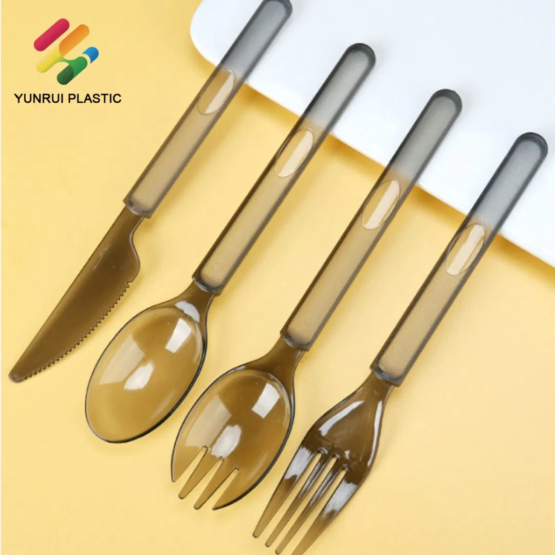 Individually Package Disposable Knife Fork Spoon Plastic PS PP Cutlery Set