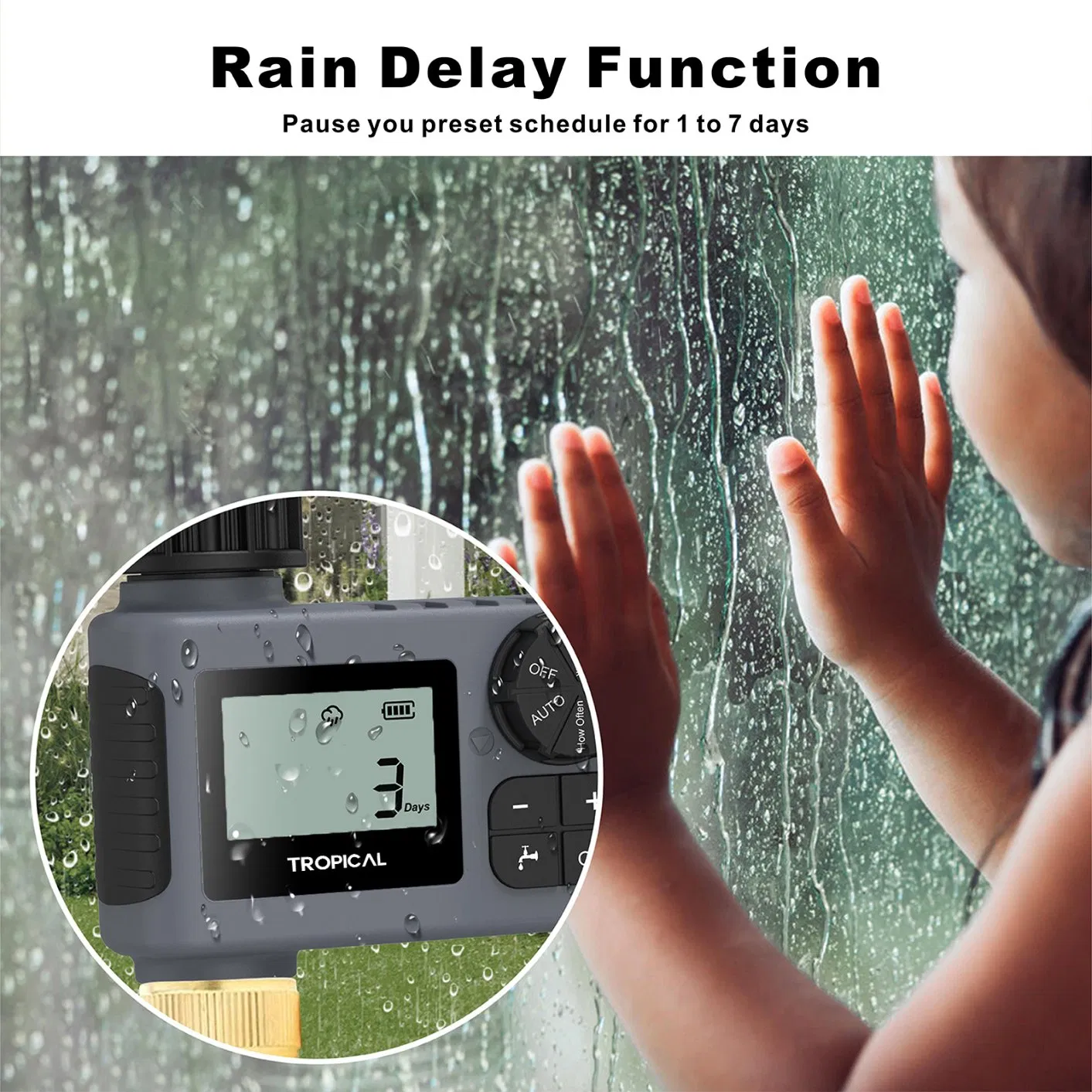 Automatic Watering System Waterproof Smart Water Valve Digital Water Timer