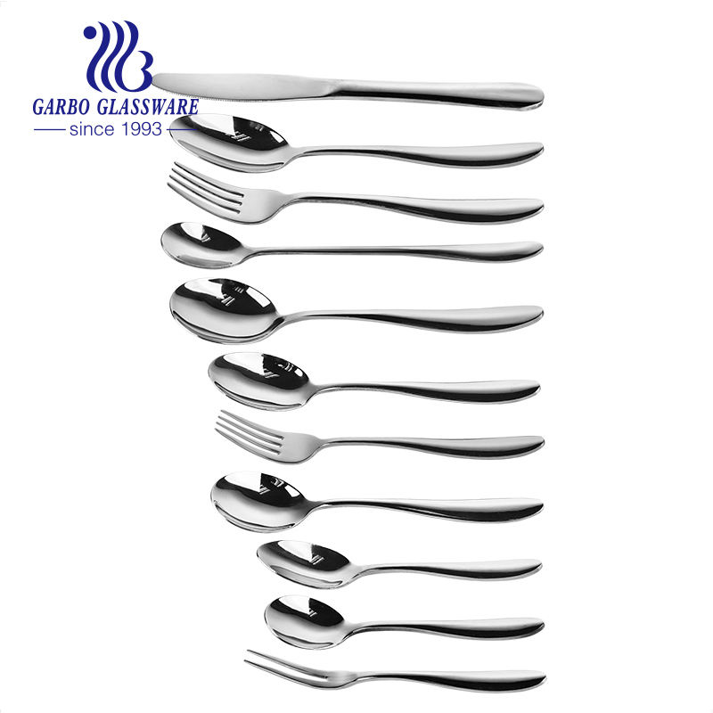 Stainless Steel Cutlery Sets Mirror Polish Tableware Restaurant Home Using Knife for Christmas Gift Decoration Flatware