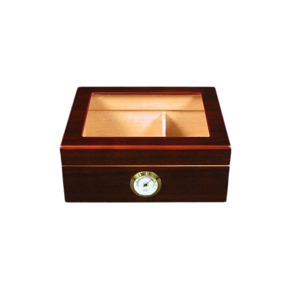 High Quality Cherry Wood Cigar Humidor Hands 30 Cigars