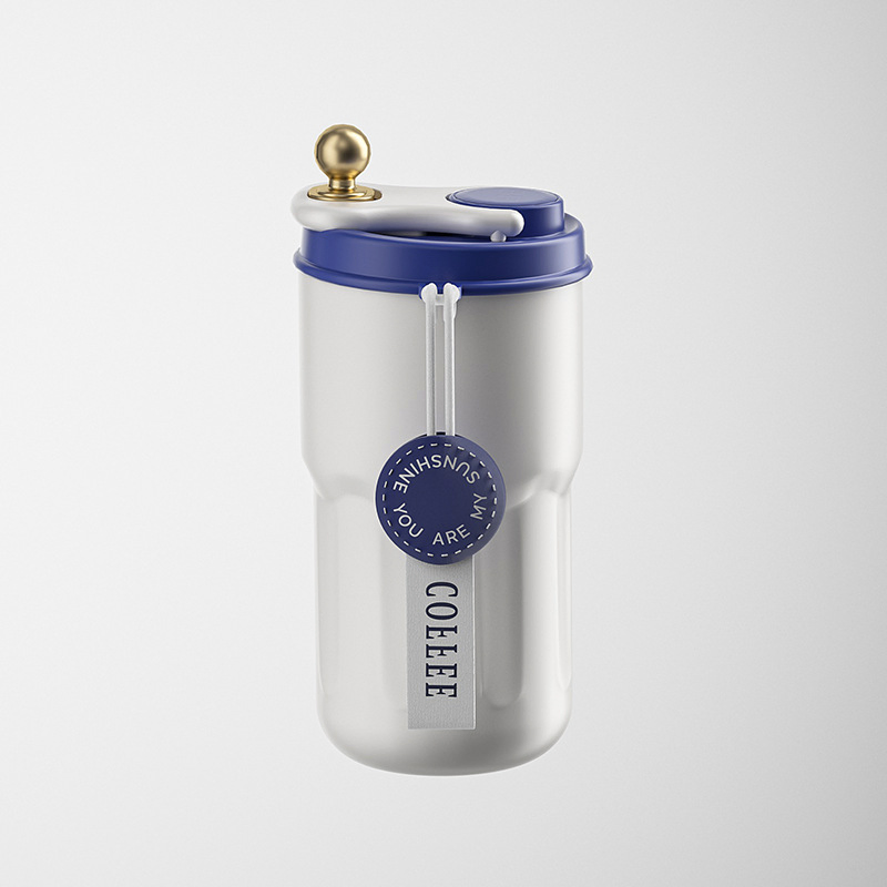 Eco-Friendly 316 Stainless Steel Water Bottle with Tea Infuser Direct Insulation Classic Coated Straight Shape for Camping