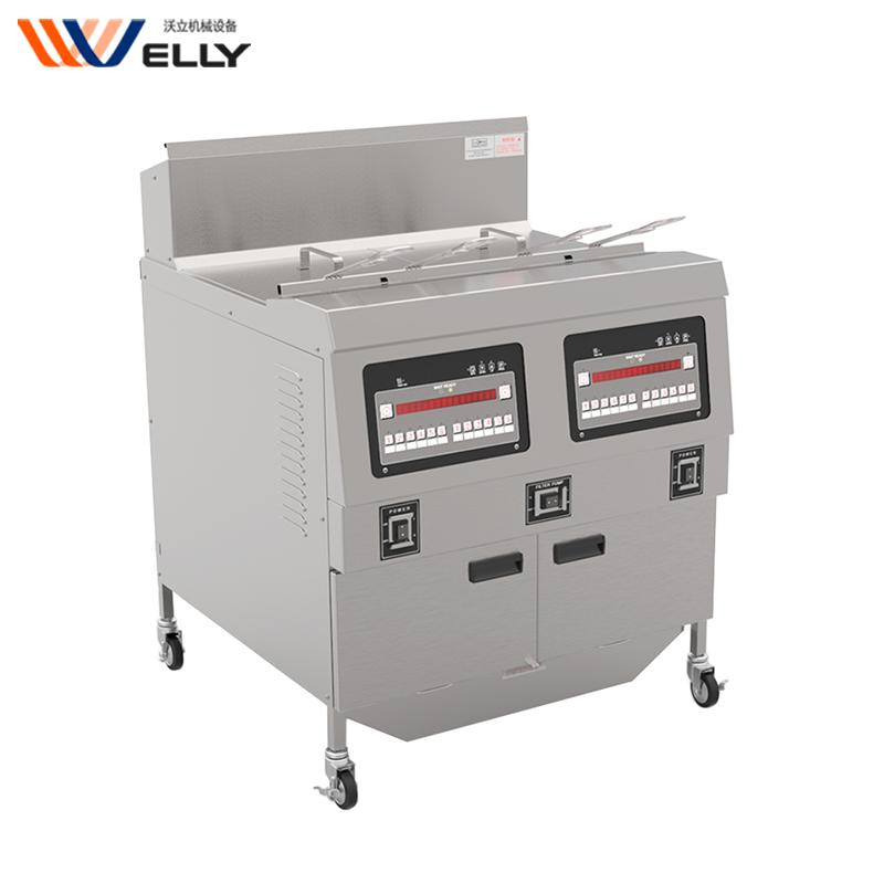 Commercial Electric Home Vacuum Banana Chips Fish High Gas Pressure Deep Fries Fryers Double Tank Machine