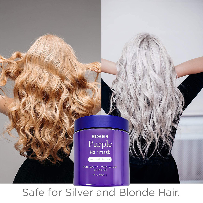 Organic Purple Hair Mask Hair Treatment Moisturizing Natural Professional Repair Keratin Collagen Biotin Purple Hair Mask