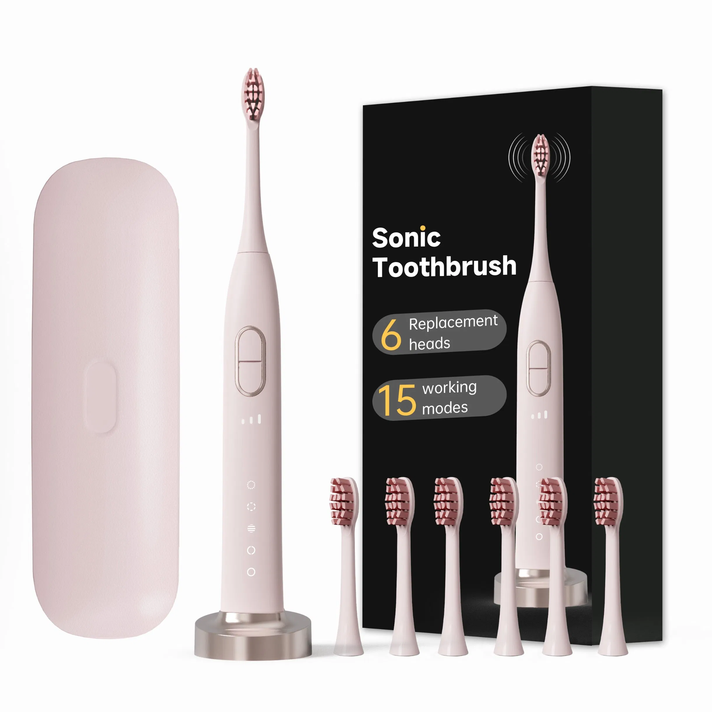 Sonic Toothbrush with Pressure Sensor Technology Ultrasonic Toothbrush Portable Electric Toothbrush