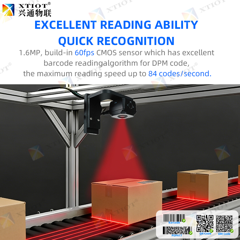 XT8161 XTIOT PLC Compatible Barcode Scanner On-Line Data Matrix Scanner