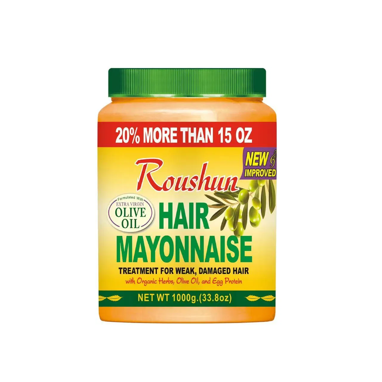Roushun Fully Natural Olive Hair Treatment - Smooth Moisturize & Nutrient-Rich Hair Care