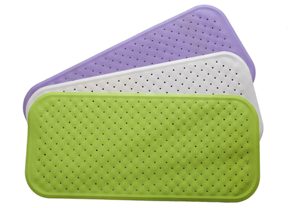 Non Slip Natural and Silicone Rubber Shower Bath Mat with Disks
