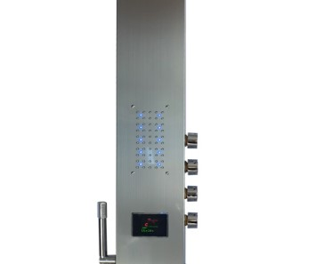 Ec-1031 Luxury Silver Shower Panel Column Bathroom Sanitary Ware Waterfall Rainfall 1