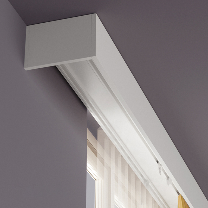 Manufacture Modern Ceiling Mount Aluminium Curtain Box with LED Light