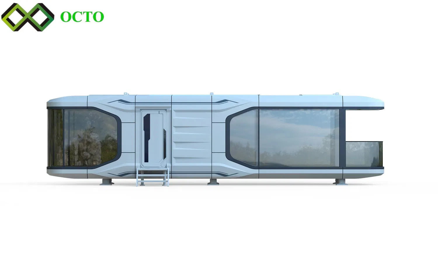 Tourist Attractions 38sqm Tajikistan Countryside Prefab Space House as Mobile Convenience Store