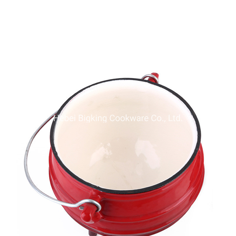 Three-Legs South African Pot with Cast Iron Enamel Coating