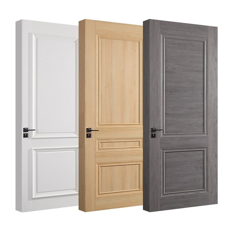 Solid Core Flush Simple Design Wood PVC Main Interior Door