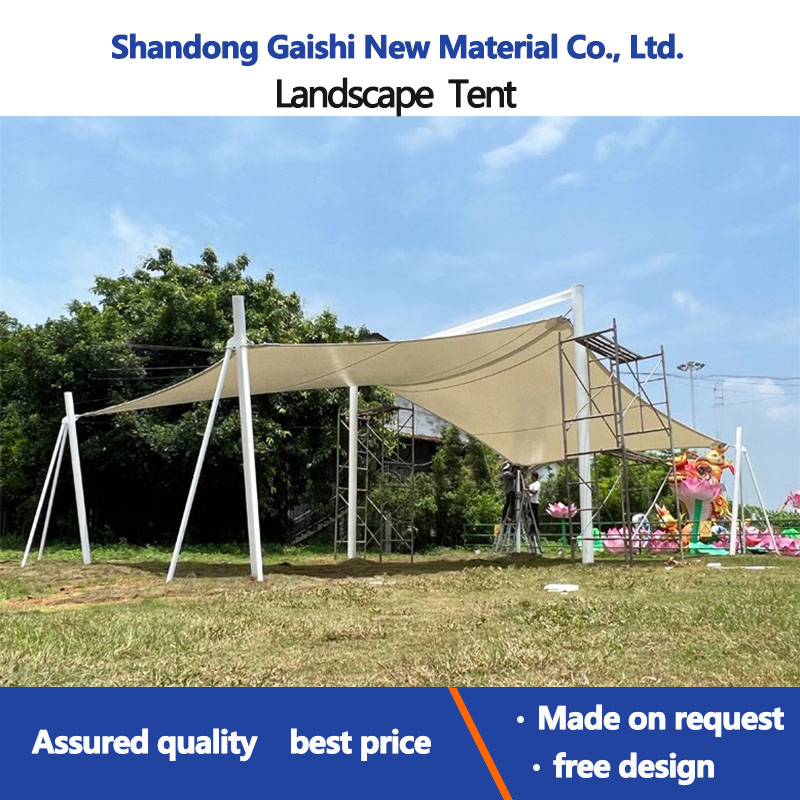 Outdoor Waterproof PVDF PTFE Tensile Membrane Structure Landscape Tent