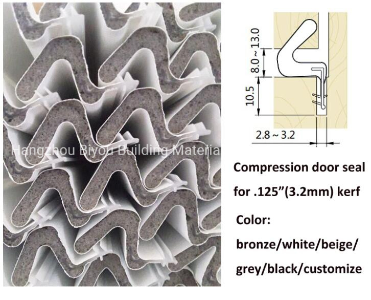 Sound Insulation and Noise Reduction PU Wood Door Sealing Weatherstripping Seal