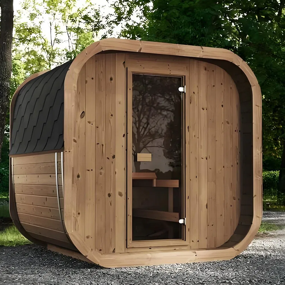 Уличная сауна-куб с подогревом, 2-8 человек