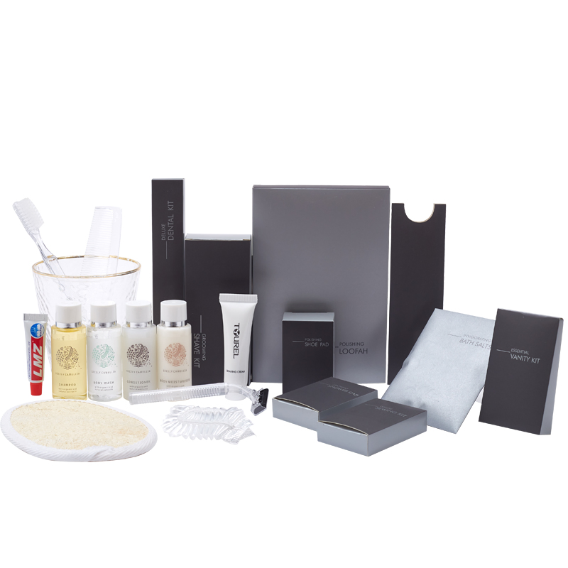 Custom 5 Star Hotel Bathroom Disposable Supplies Toiletries Kit Luxury Hotel Guest Room Amenities Set