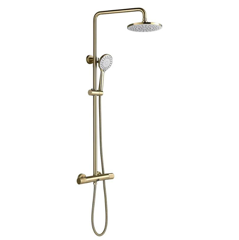 Chrome Bathroom Shower Hot and Cold Shower Mixer in Wall Mounted Embedded Concealed