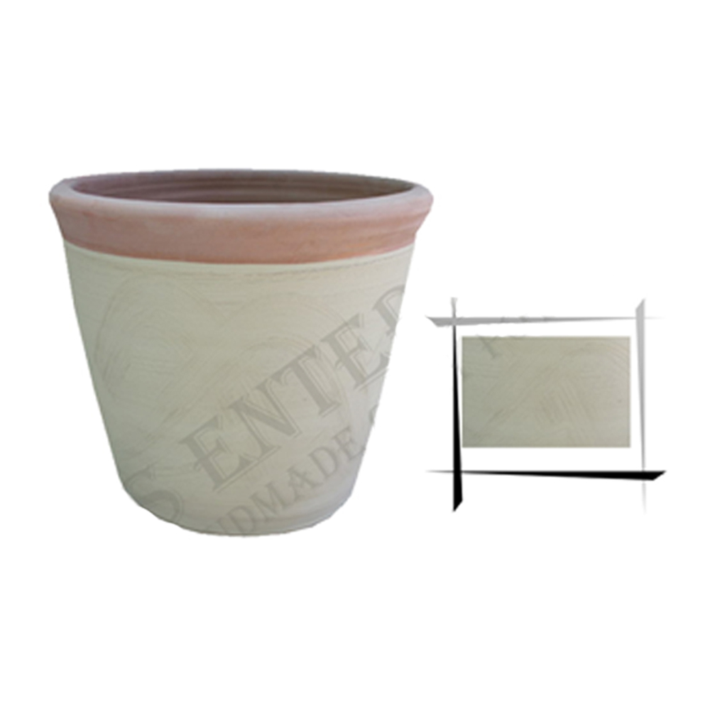 Набор горшков садовых ручной работы 38 см 4 штуки цветные