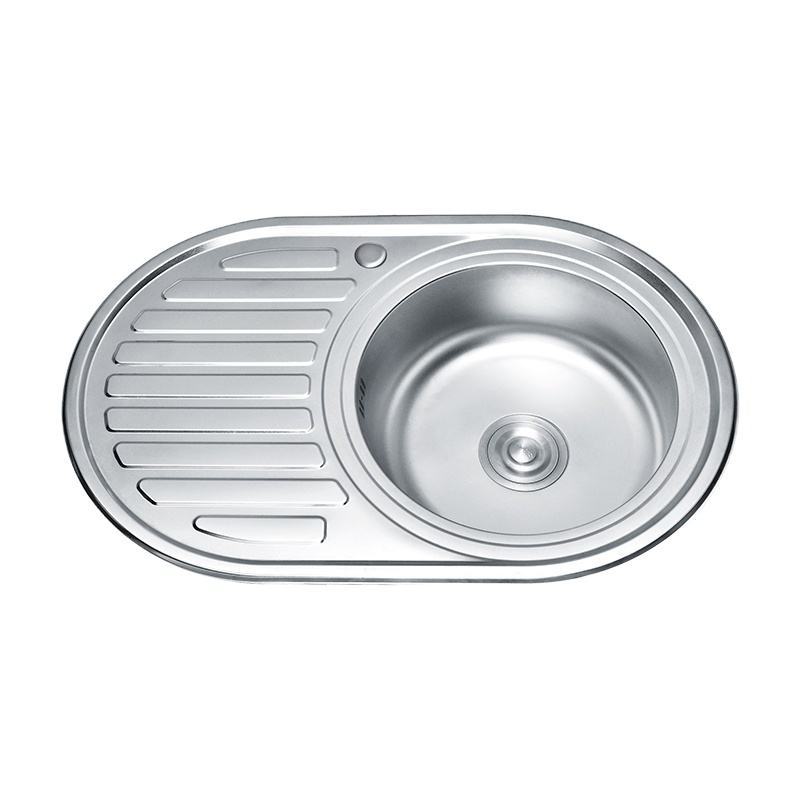 Modern Outdoor Kitchen Sink Polished Single Bowl Stainless Steel Kitchen Sink