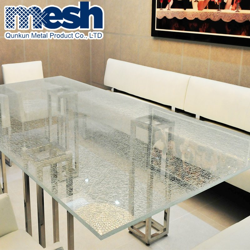 Brass Metal Mesh Laminated Glass Wire for Room Divider Glass