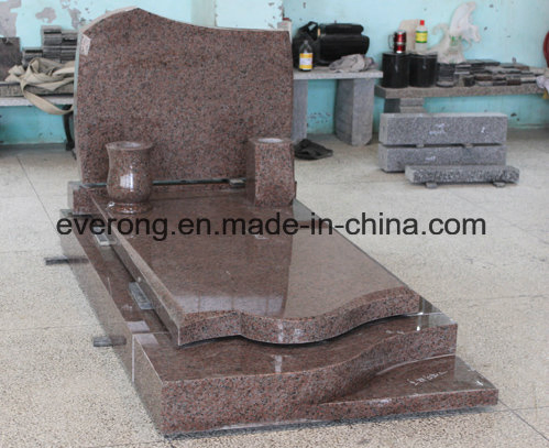 Red Granite/Marble/Memorial/Cemetery Cross Headstone in European/American/Poland /Chinese/Russian style