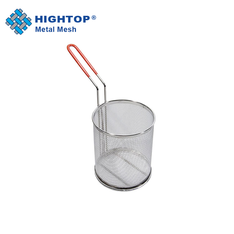 Food Dumpling Noodle Strainer Stainless Steel Mesh Pasta Cooker Basket with Handle