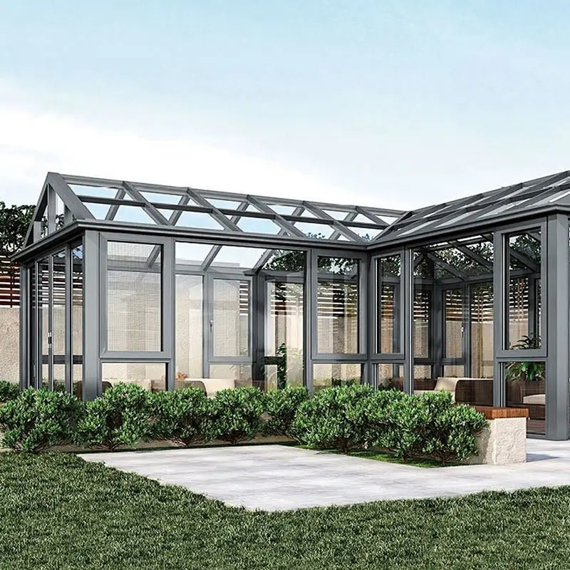 Put on Existing Wall Glass or Polycarbonate Roof Stainless Steel or Aluminum Frame Lean to Greenhouse/Sunroom