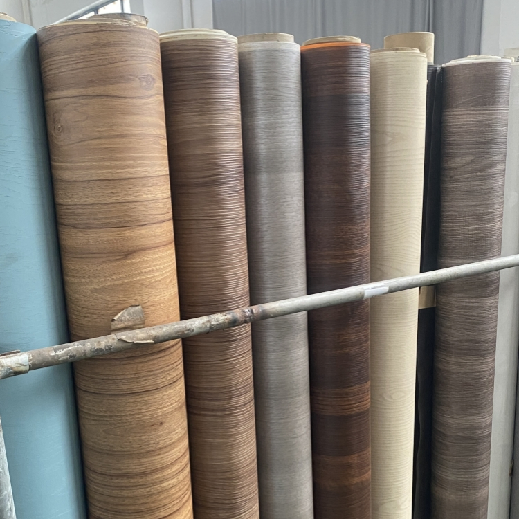 Wood Grain PVC Membrane Foil PVC Printed Film Roll for Wall Panels