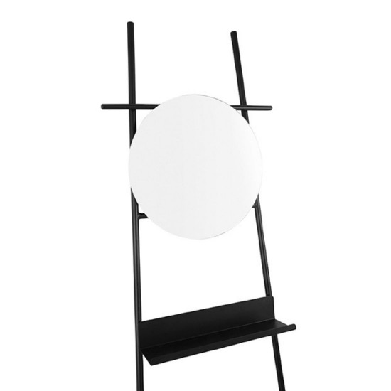 Wall Ladder with Mirror Black