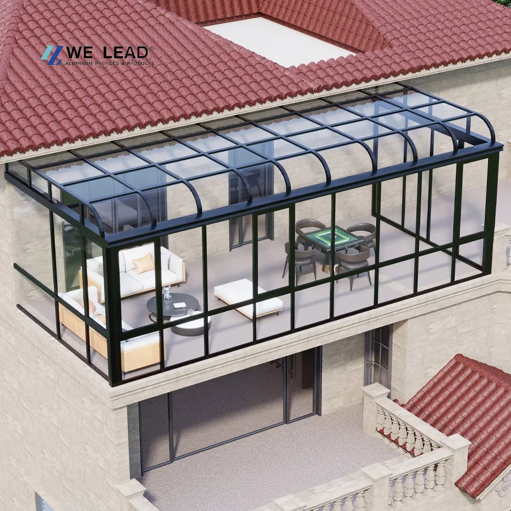 Custom Prefabricated Aluminum Sunroom Profile Set with Glass Garden Room Furniture