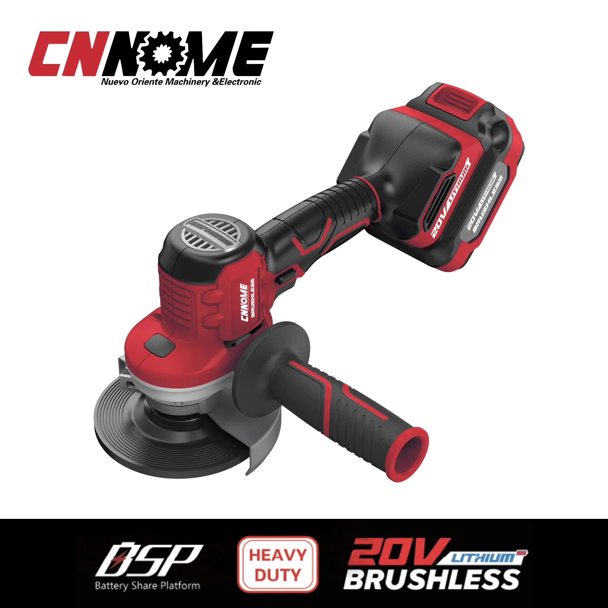 Heavy Duty Cordless 20V Brushless Rear Motor Angle Grinder 96603