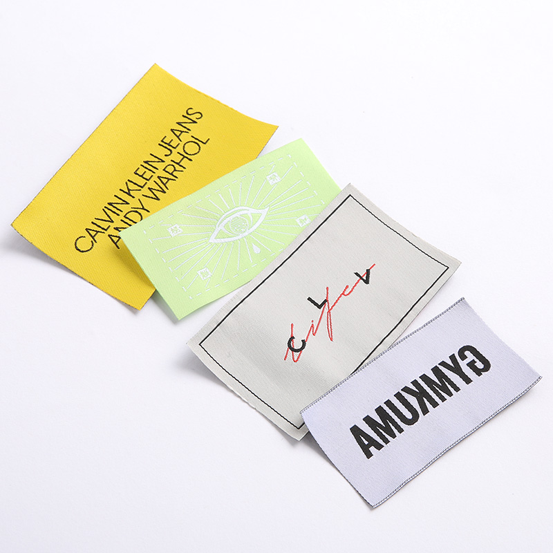 Этикетки тканые жаккардовые полиэстер для одежды на заказ